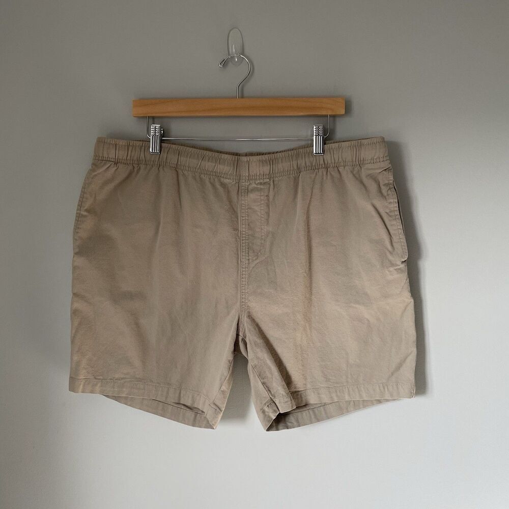Free Fly Kahki Chino Shorts Pockets Gorpcore Tan 6.5" Inseam Men's Size XXL